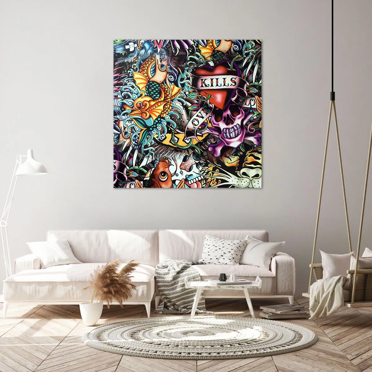 Vászonkép - A tetováló művész álma - 60x60 cm