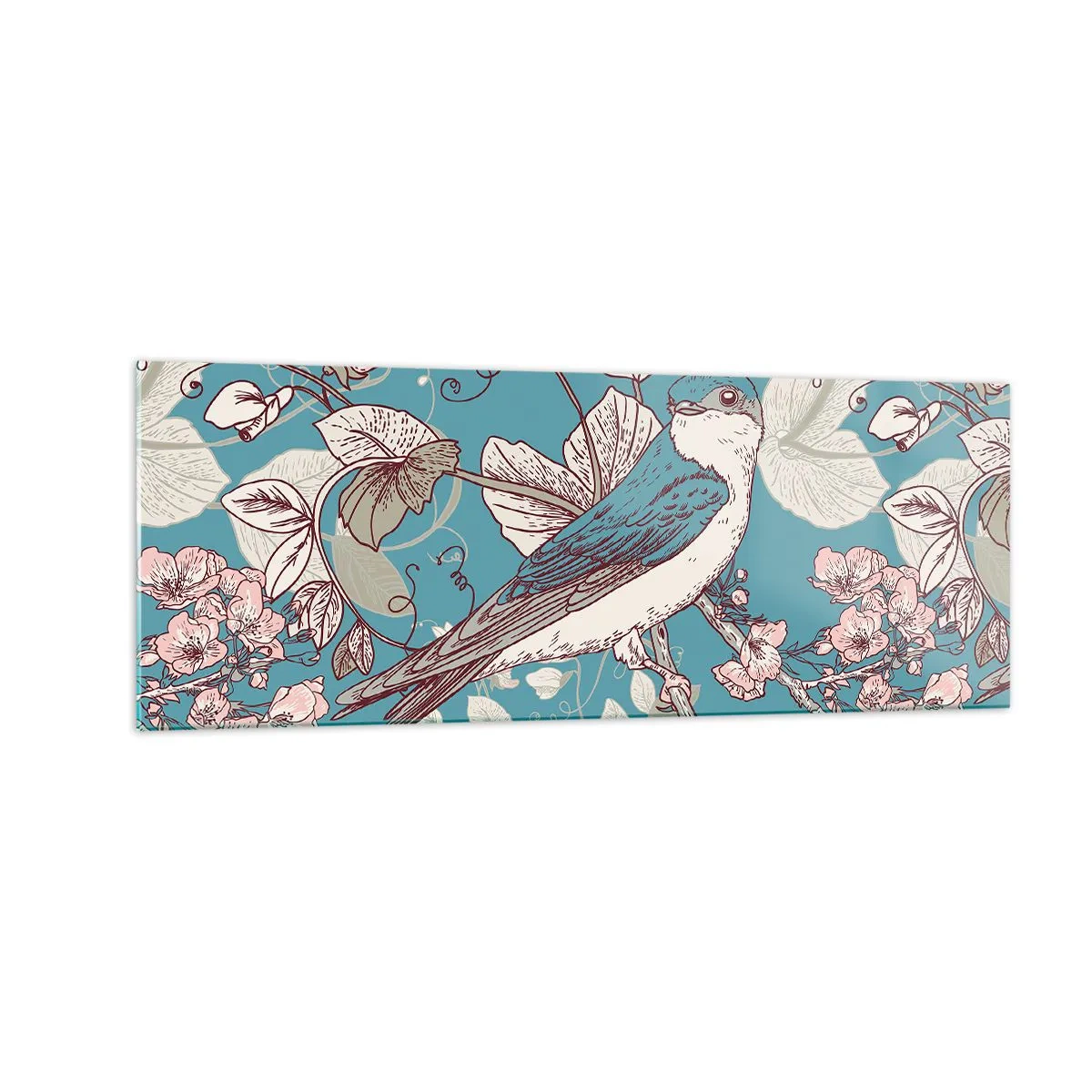 Üveg kép - A vörös és ezüst tűlevelűben - 140x50 cm