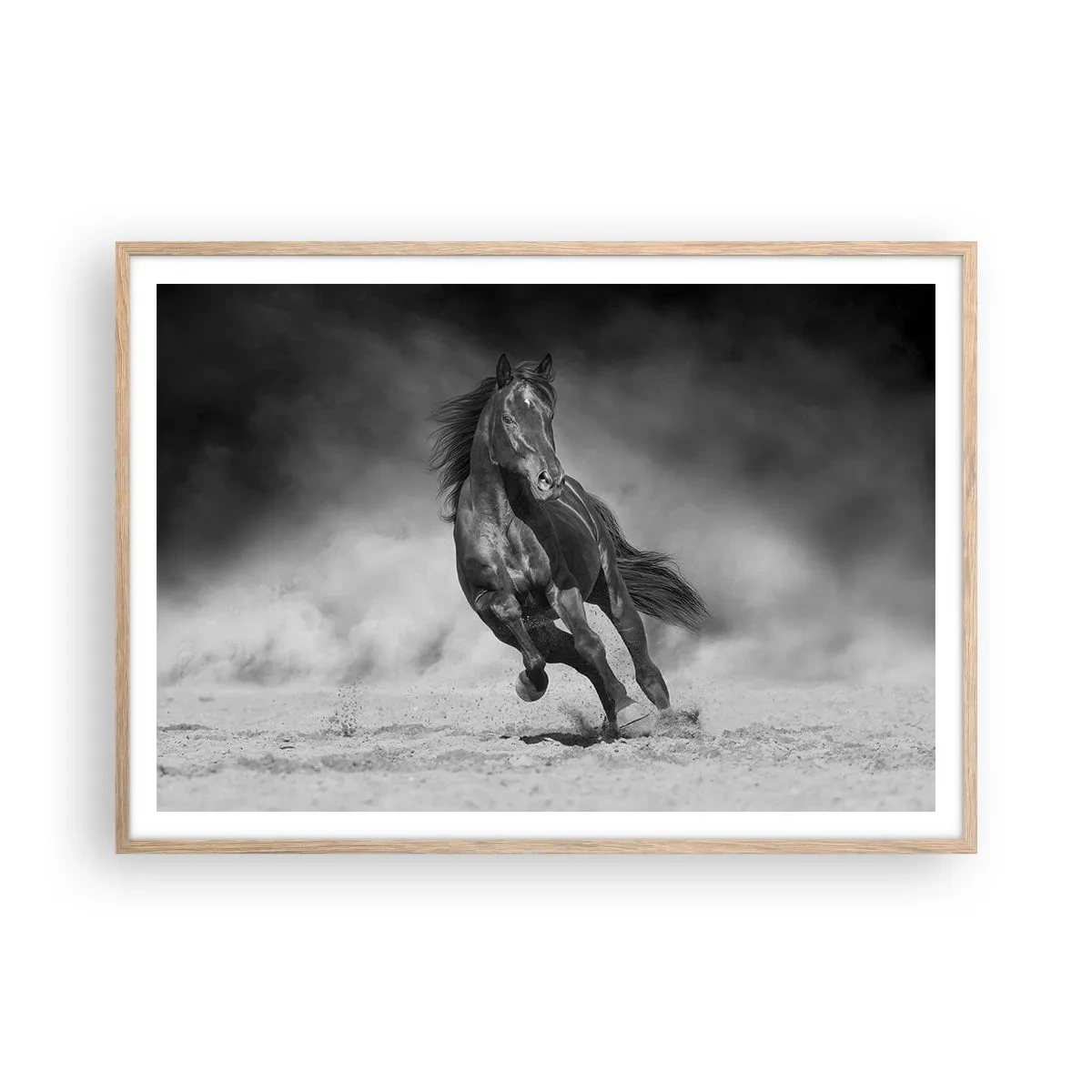 Poszter világos tölgy keretben - Az emírhez méltó - 100x70 cm