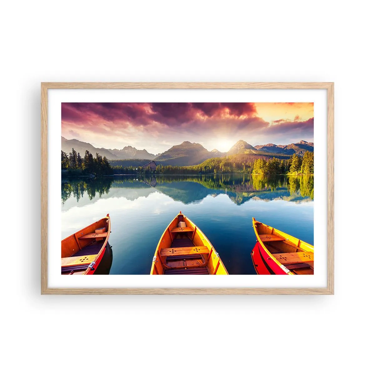 Poszter világos tölgy keretben - Semmi a természet ellen - 70x50 cm