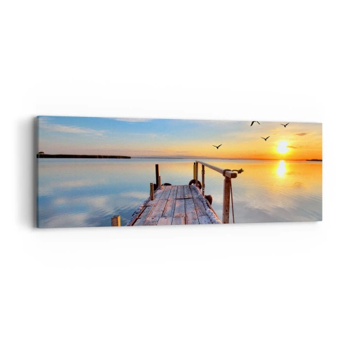 Vászonkép - Menj egyenesen a nap felé - 90x30 cm