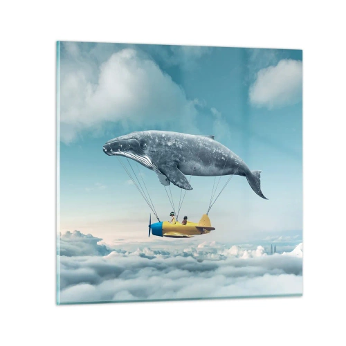 Üveg kép - Miért is ne? - 70x70 cm