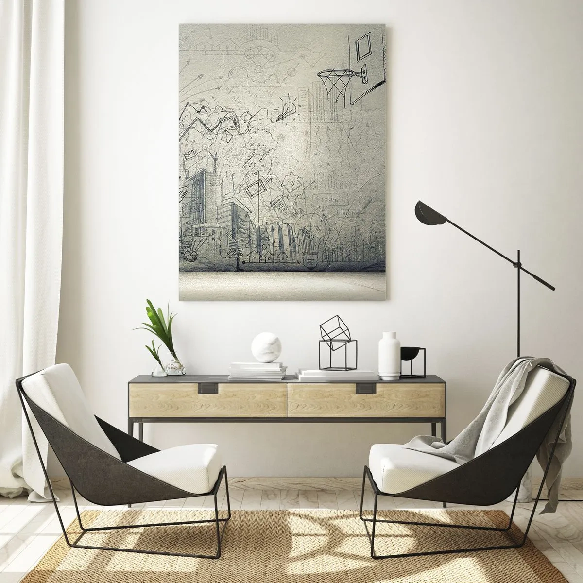 Üveg kép - A remek városi életem - 50x70 cm