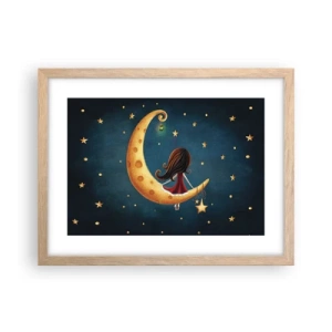 Poszter világos tölgy keretben - Egyszer volt… - 40x30 cm