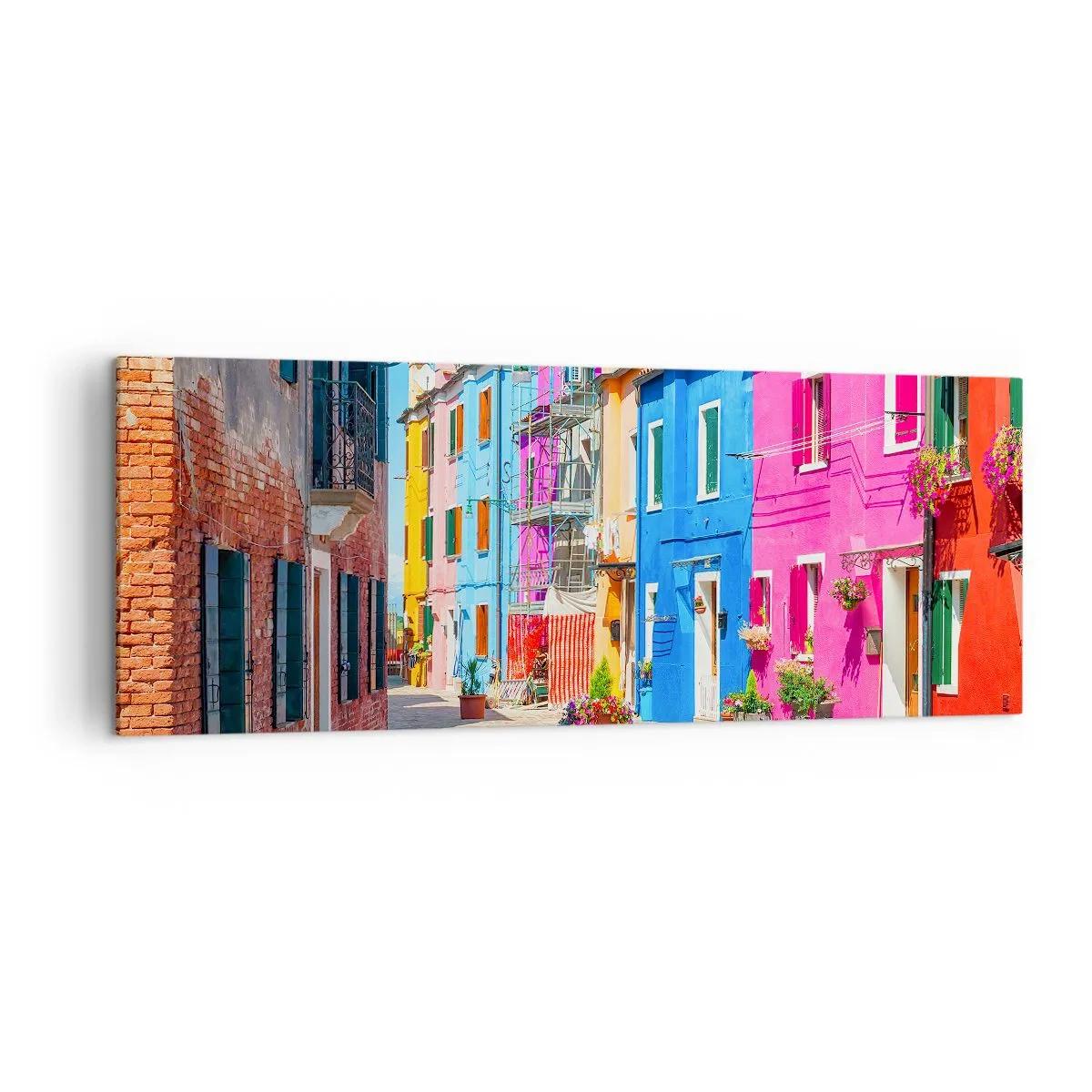 Vászonkép - Város "A papagájoknál" - 140x50 cm