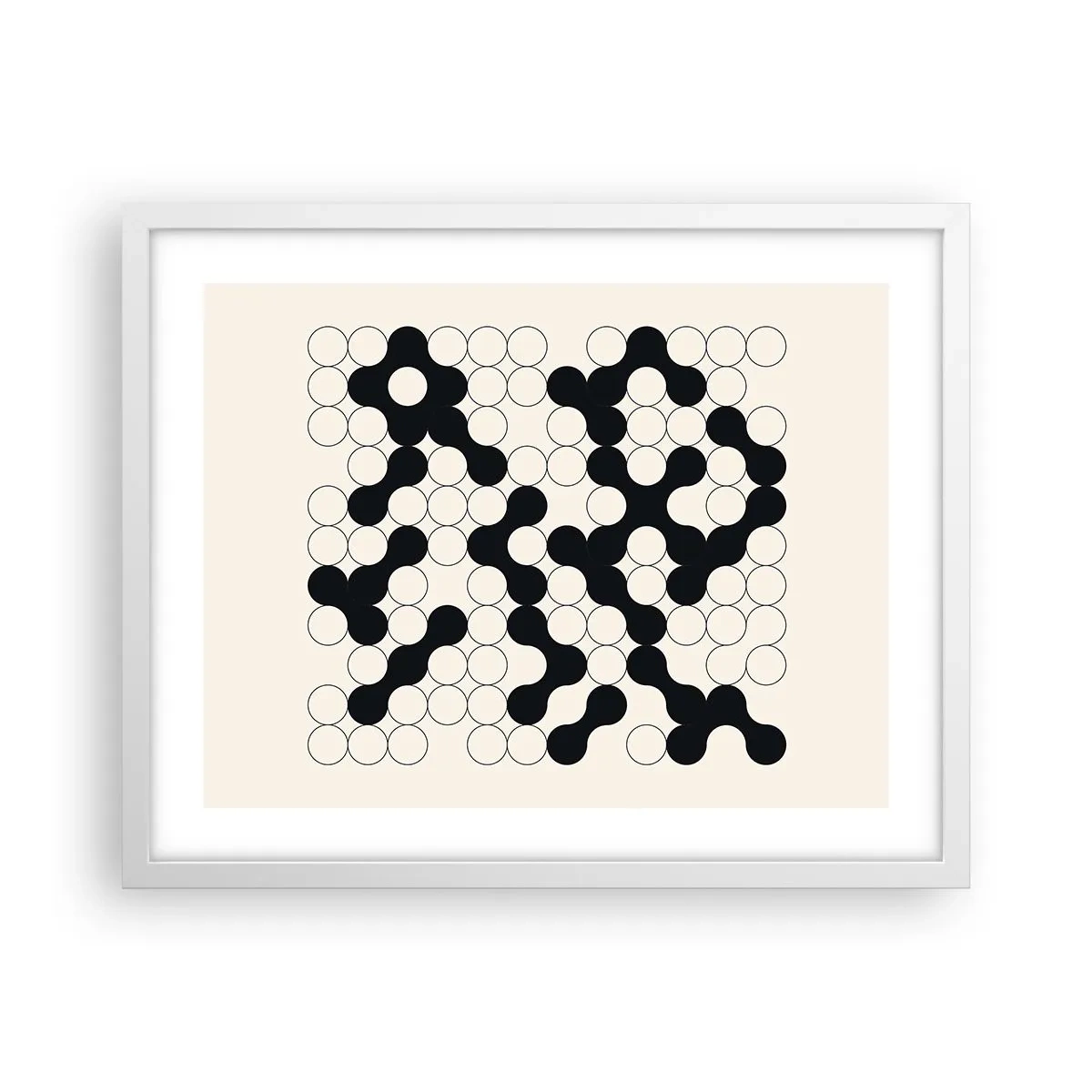 Poszter fekete keretben - Kínai játék - variáció - 50x40 cm