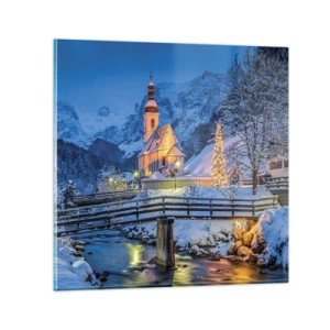 Üveg kép - Karácsonyi hangulat - 30x30 cm