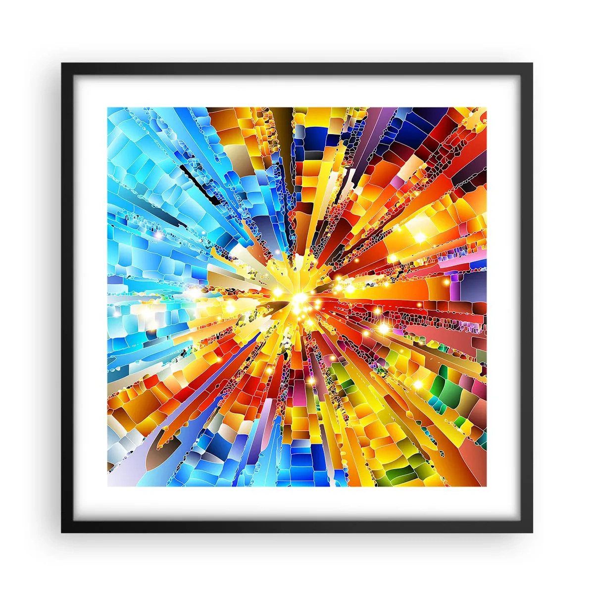 Poszter fehér keretben - In medias res - 50x50 cm