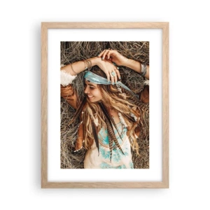 Poszter világos tölgy keretben - Útban a szerelem nyara felé - 30x40 cm