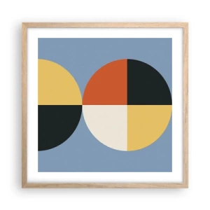 Poszter világos tölgy keretben - Nézd és számolj - 50x50 cm