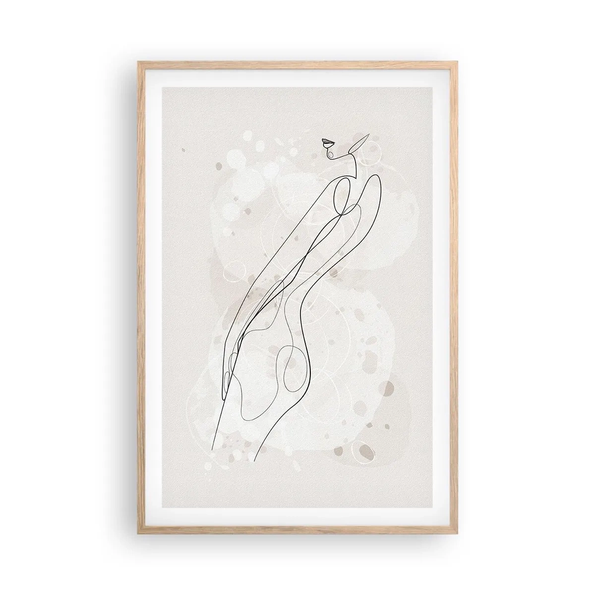 Poszter világos tölgy keretben - Eltévedni nézésben - 61x91 cm