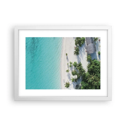 Poszter fekete keretben - Nyaralás a paradicsomban - 40x30 cm