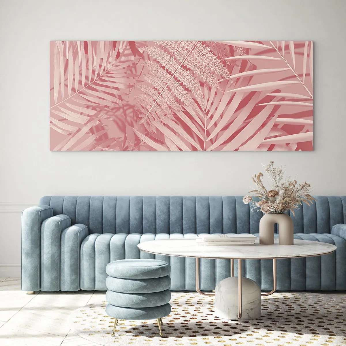 Üveg kép - Rózsaszín koncepció - 100x40 cm