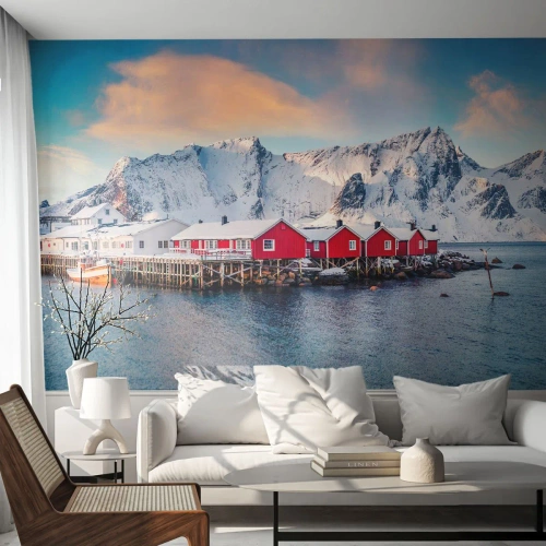 Öntapadós Fotótapéta Deluxe Sticker - Északi zug - Tájkép, Norvégia, Lofoten - 150x105 cm