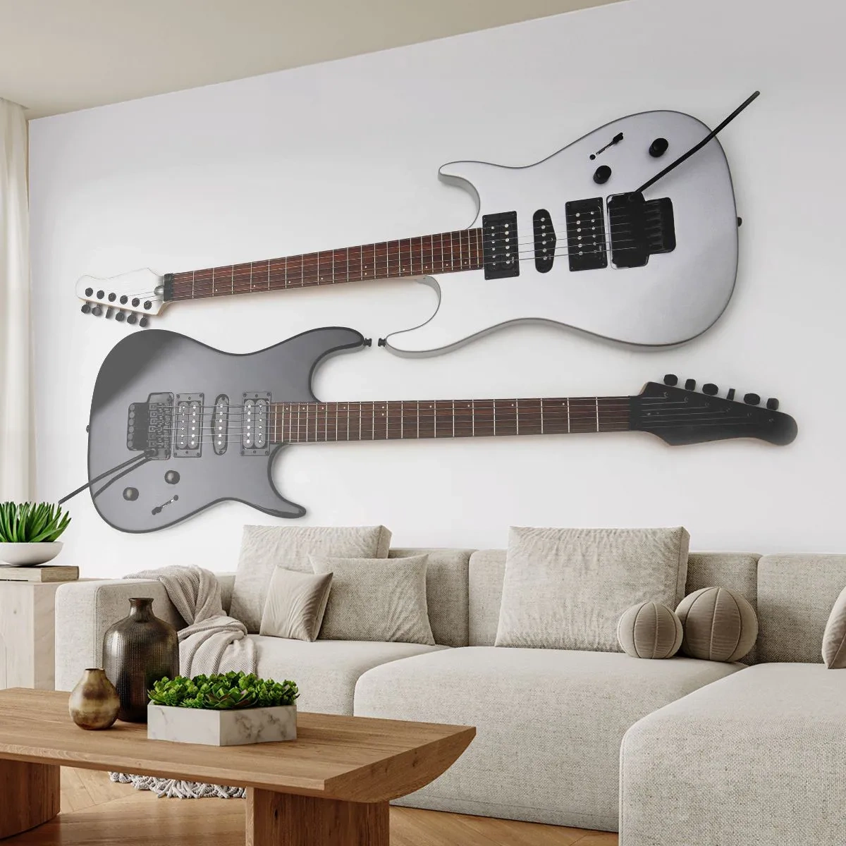 Fotótapéta Premium Sand - A formák harmóniája - Zene, Elektromos gitár, Hangszer - 100x70 cm