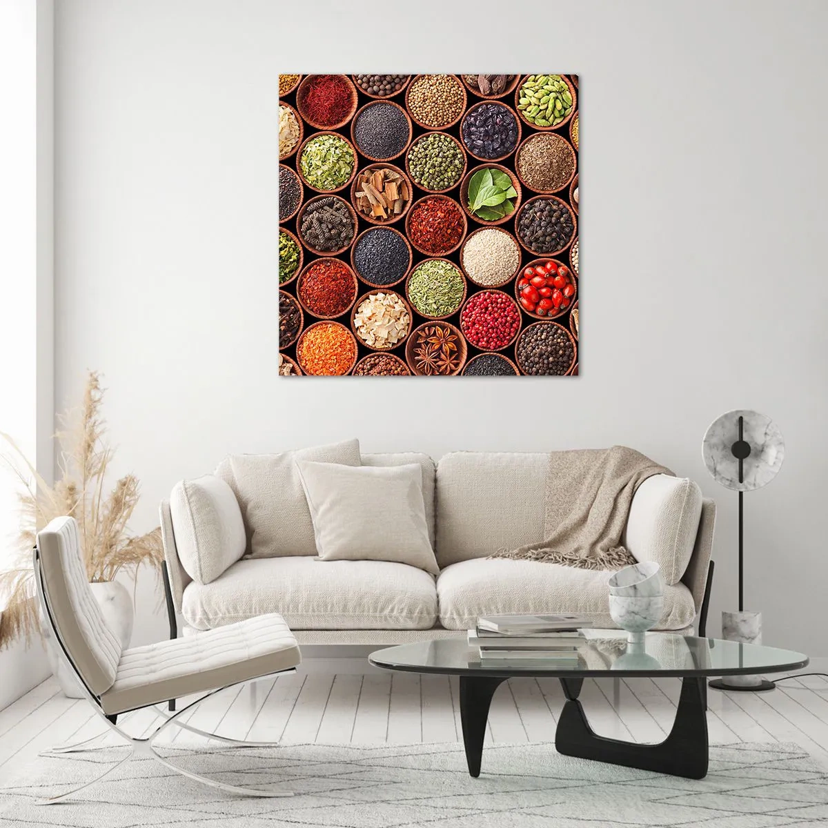 Üveg kép - A világ összes íze - 70x70 cm