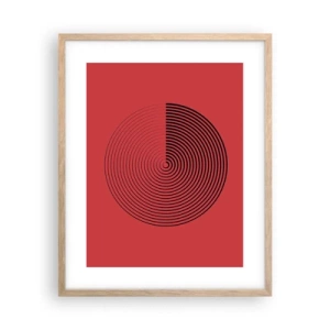 Poszter világos tölgy keretben - Körkörös mozgás - 40x50 cm