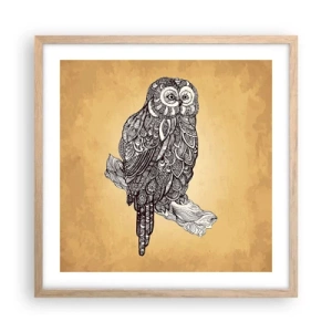 Poszter világos tölgy keretben - A bölcsesség bonyolult díszei - 50x50 cm