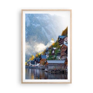 Poszter világos tölgy keretben - Alpesi éghajlatra - 61x91 cm