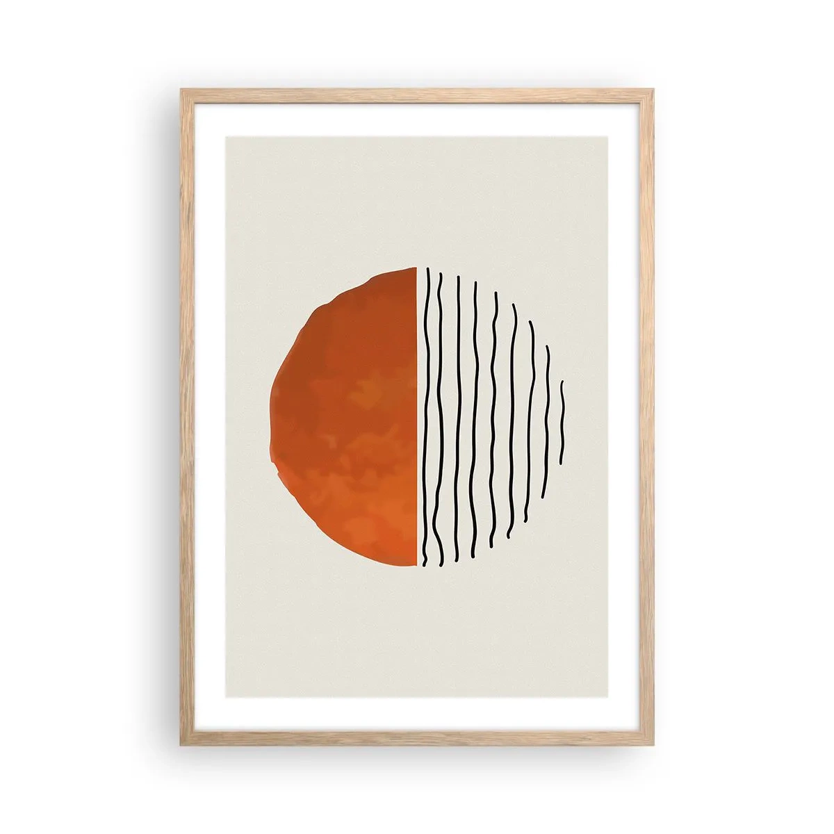 Poszter világos tölgy keretben - Japán hangulatban - 50x70 cm