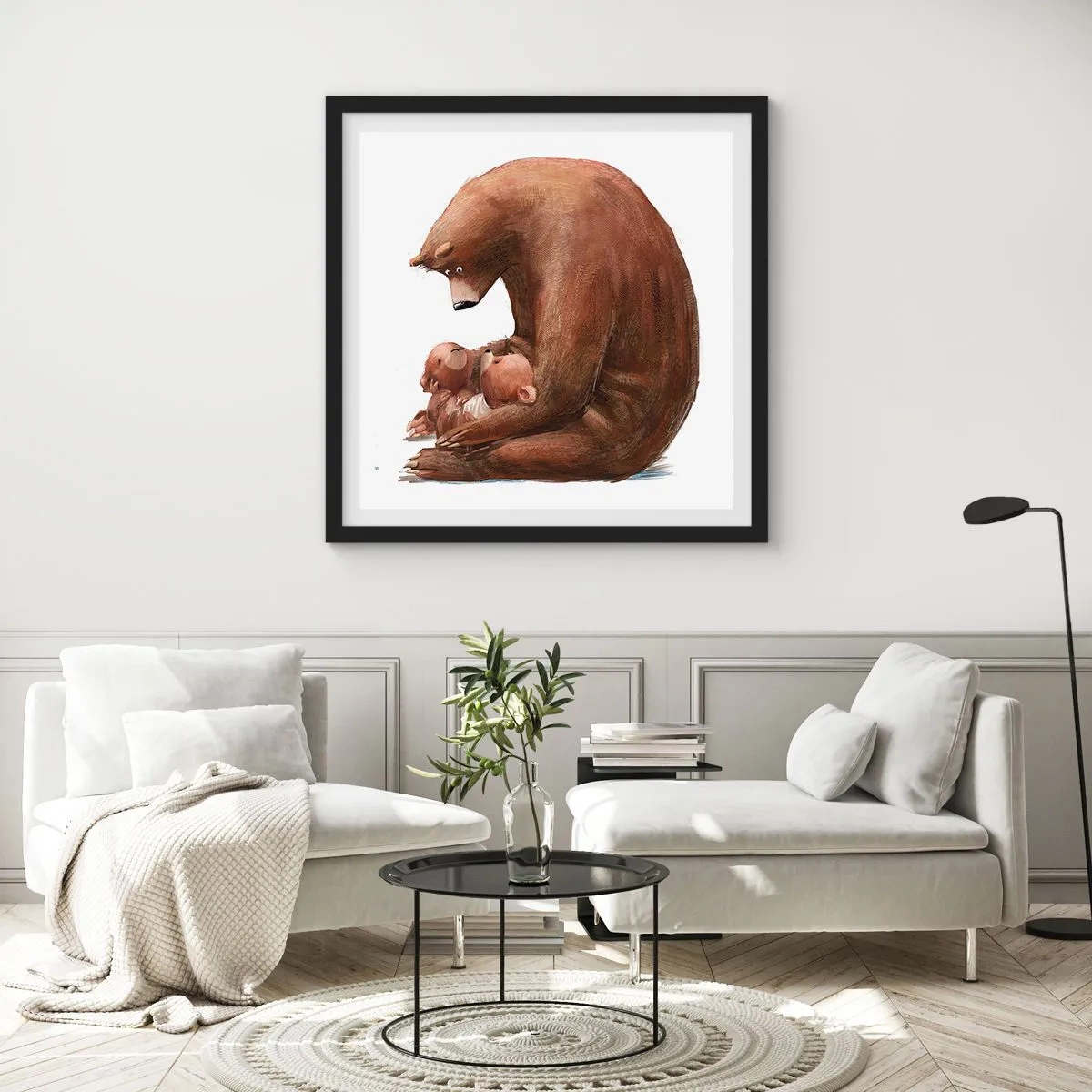 Poszter fehér keretben - Szép álmokat gyerekek - 40x40 cm