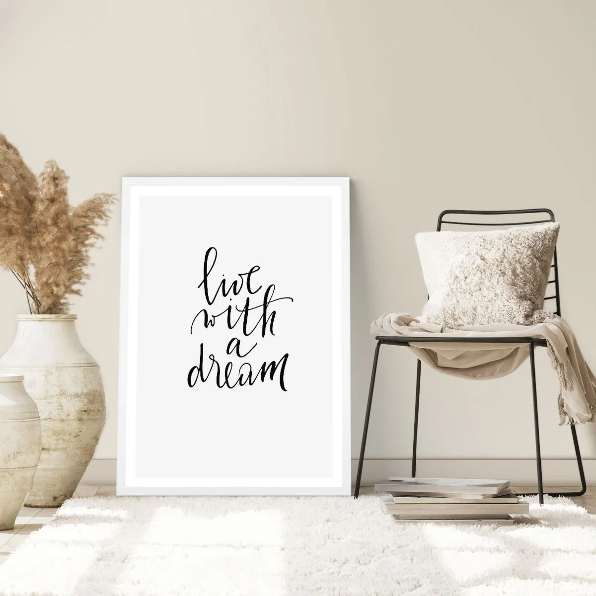 Poszter fekete keretben - Természetesen - 61x91 cm