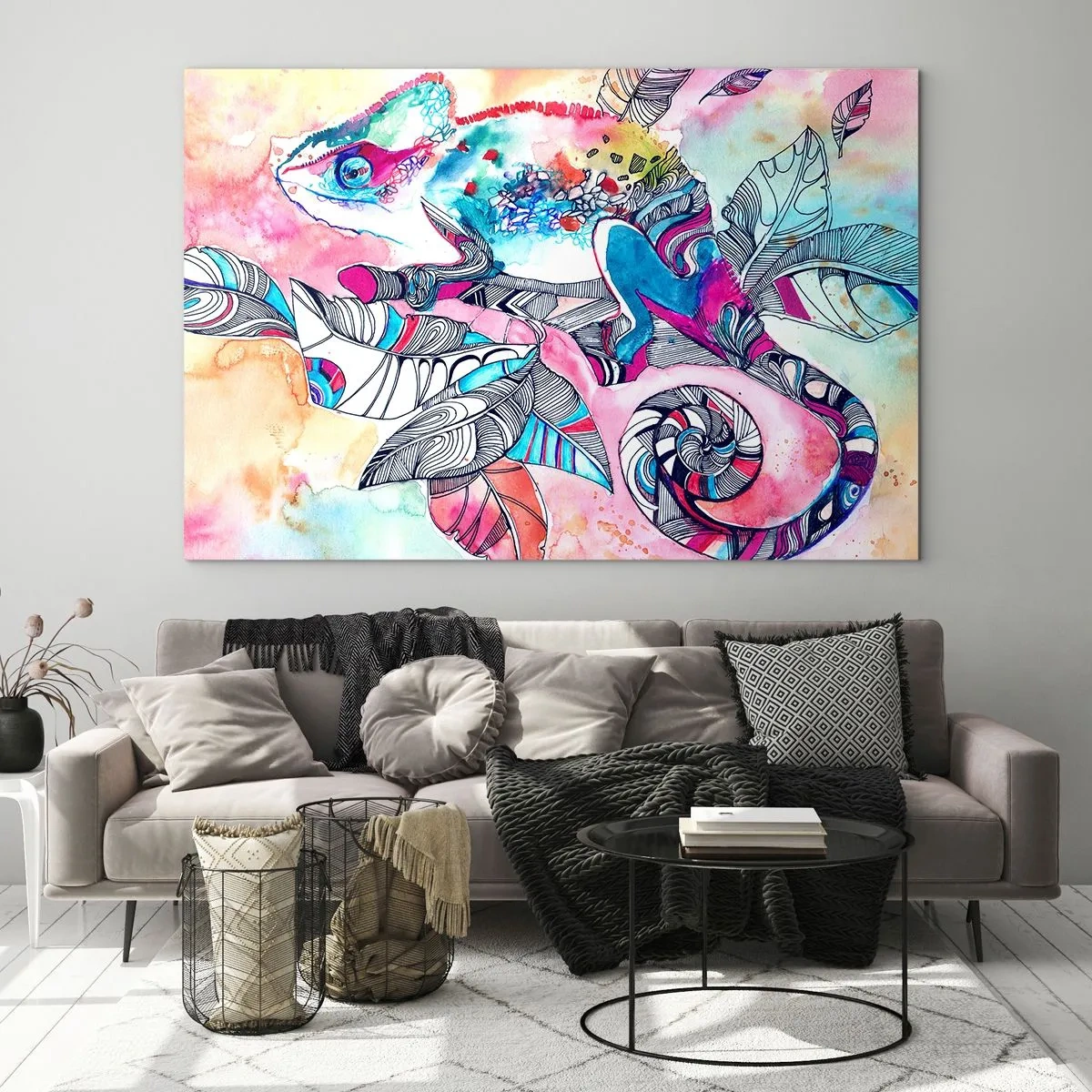 Üveg kép - Olyan színes, mint a mi világunk - 100x70 cm