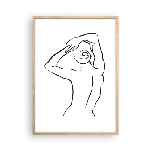 Poszter világos tölgy keretben - Reggeli cselekvés - 50x70 cm