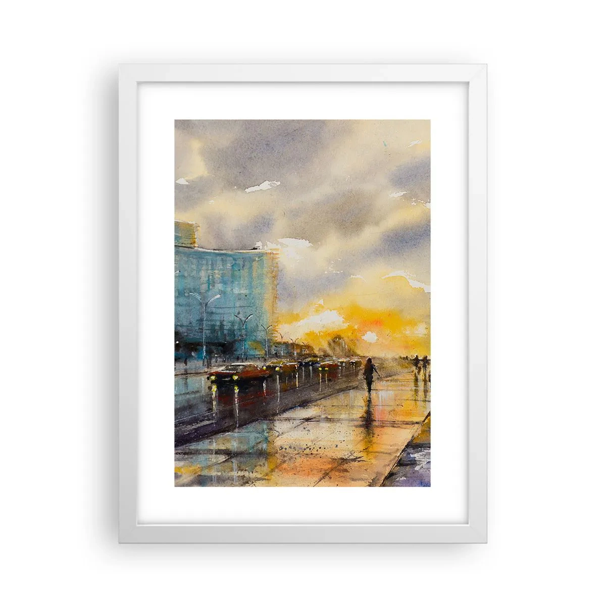 Poszter fekete keretben - Élet a parton - 30x40 cm