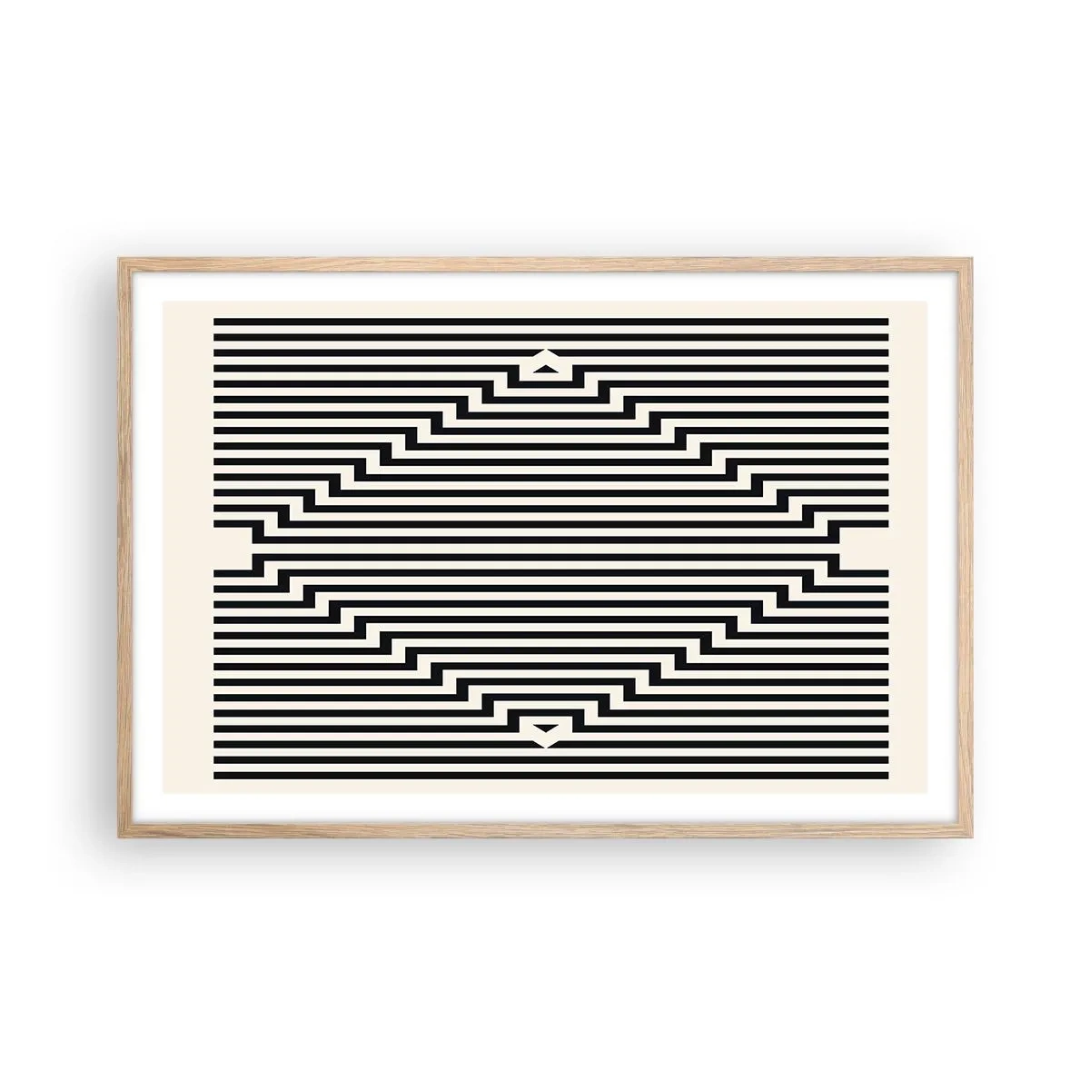 Poszter világos tölgy keretben - Geometrikus illúzió - 91x61 cm