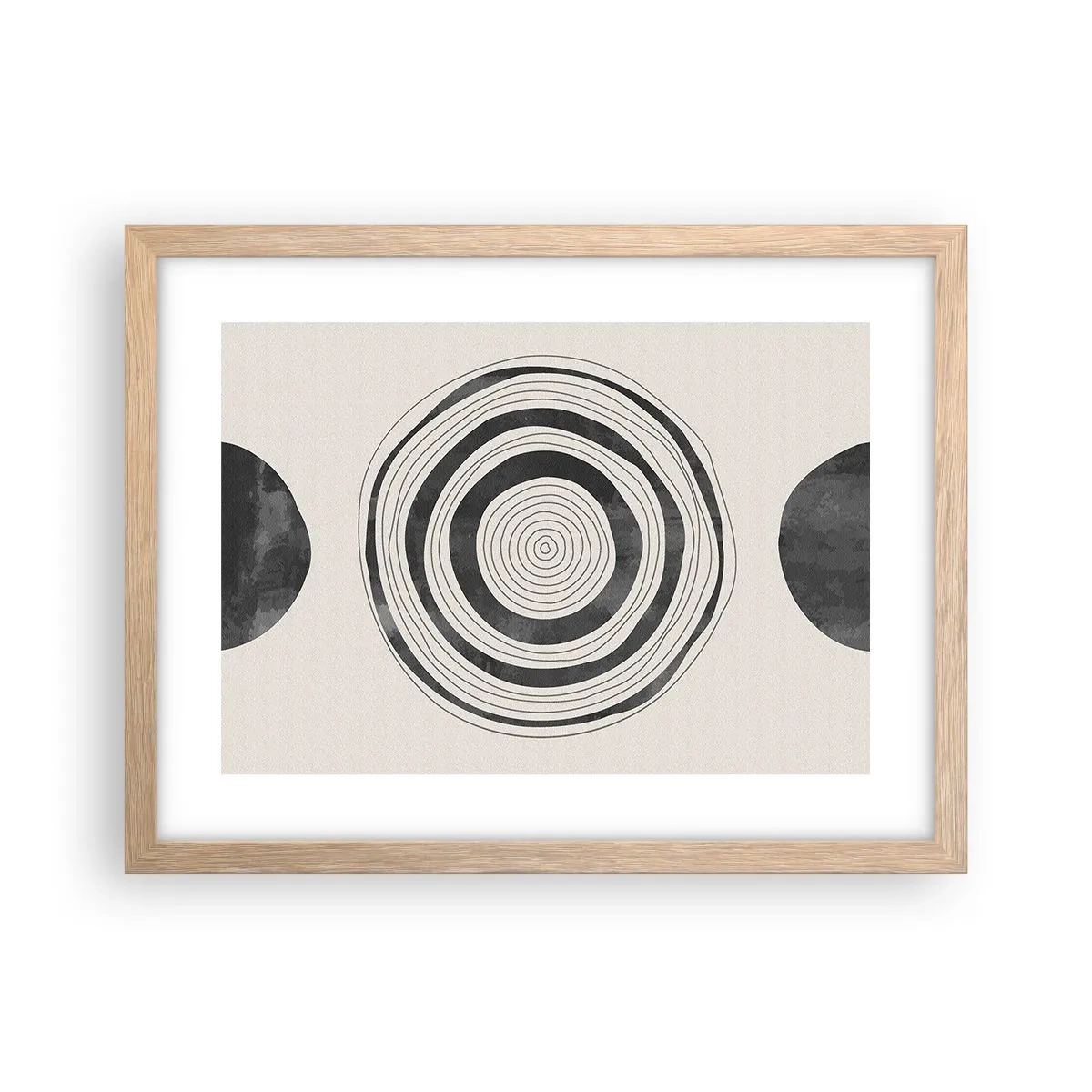 Poszter világos tölgy keretben - Az a fontos, ami a kettő között van. - 40x30 cm