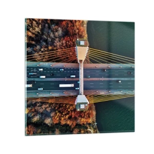 Üveg kép - TÚL a vizeken, túl az erdőkön - 40x40 cm