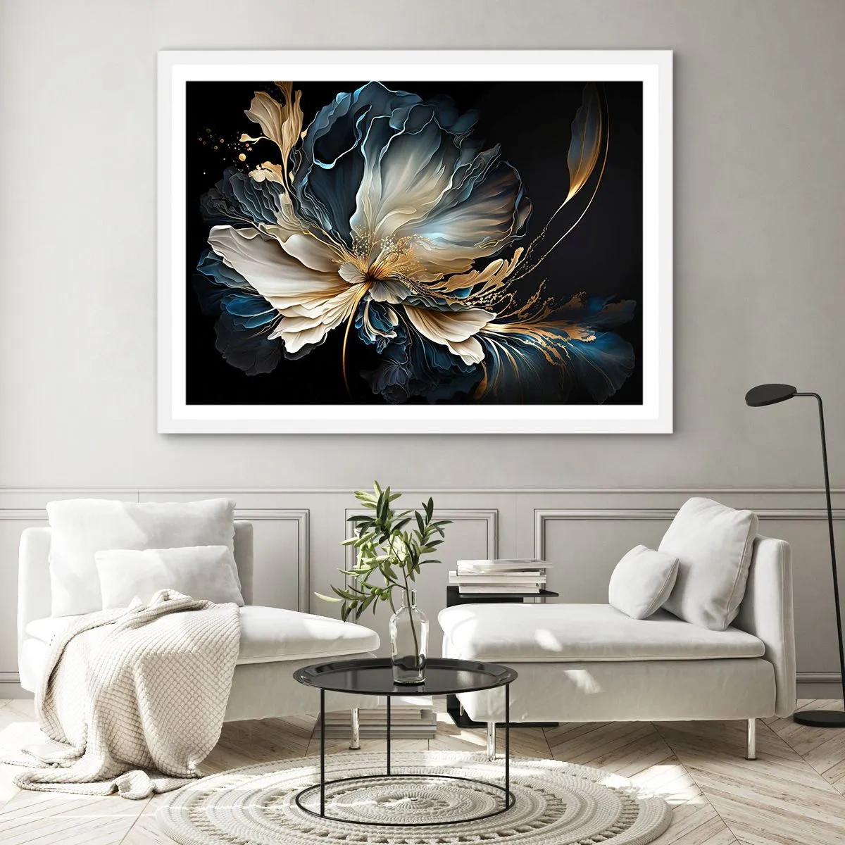 Poszter fekete keretben - Mesebeli páfrányvirág - 70x50 cm