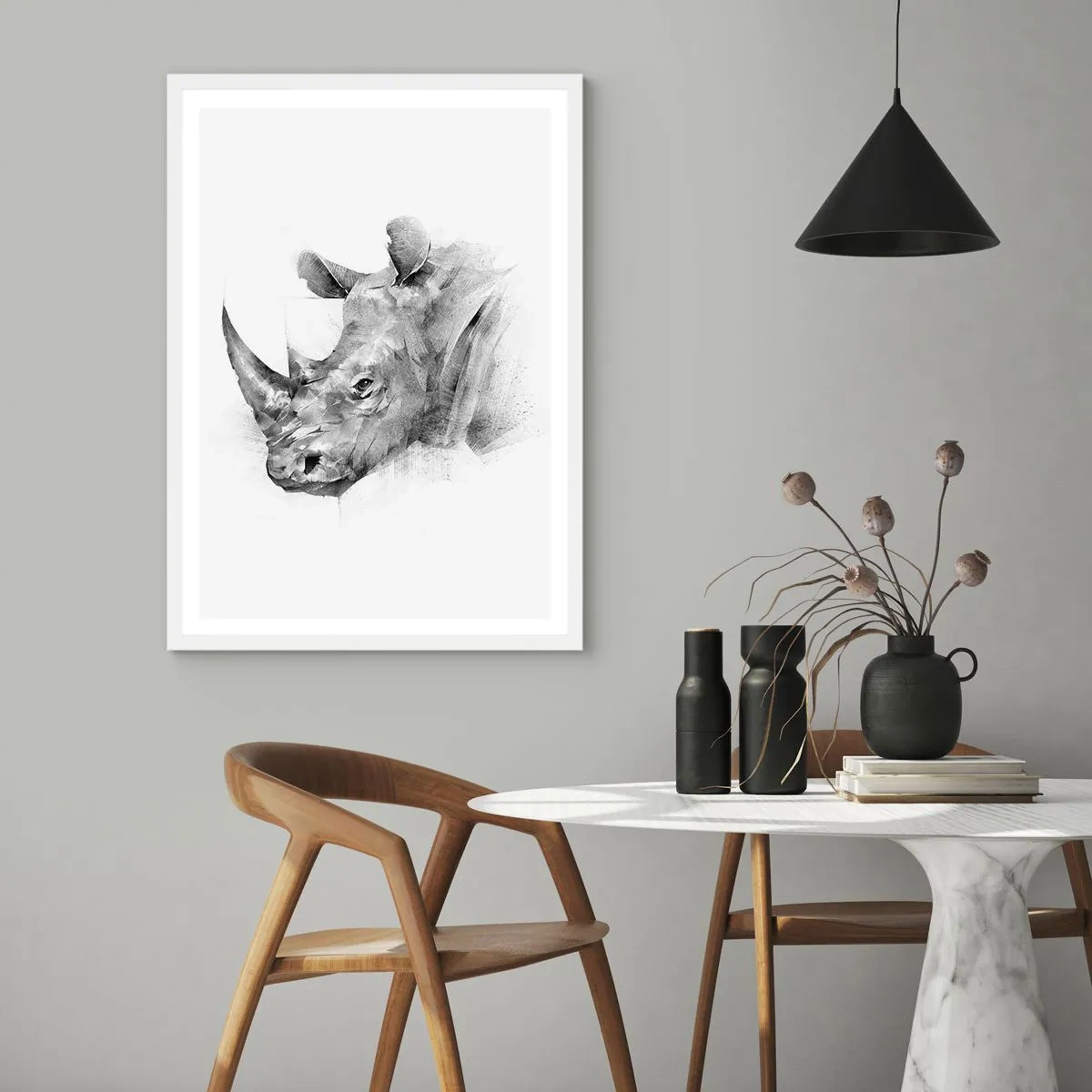 Poszter fekete keretben - Afrikai portré - 61x91 cm