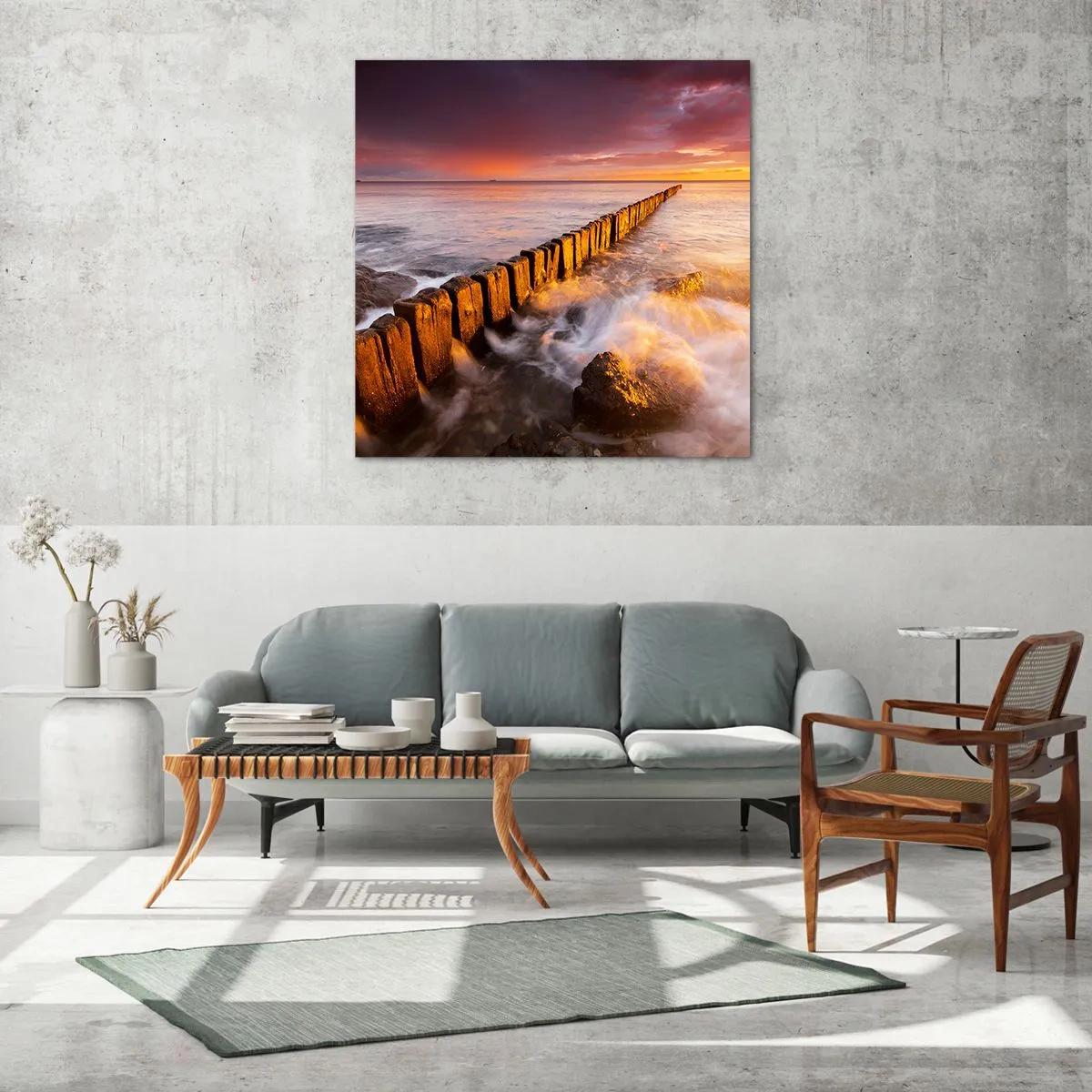 Üveg kép - A hullámok szelídsége - 60x60 cm