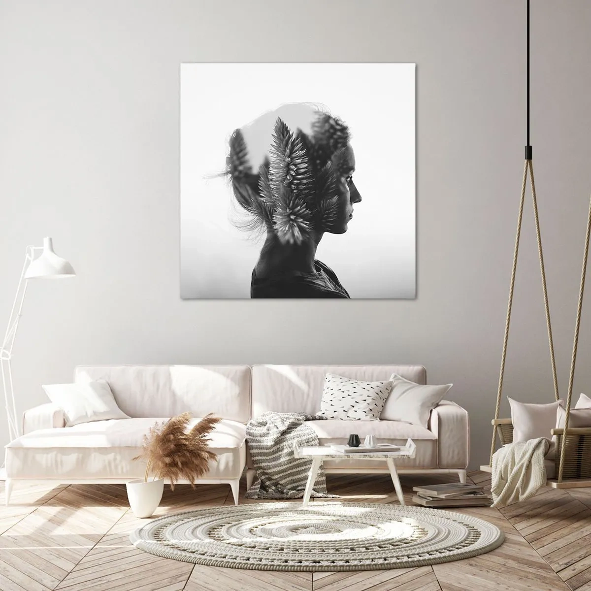 Vászonkép - A fenyőerdő hölgye - 40x40 cm