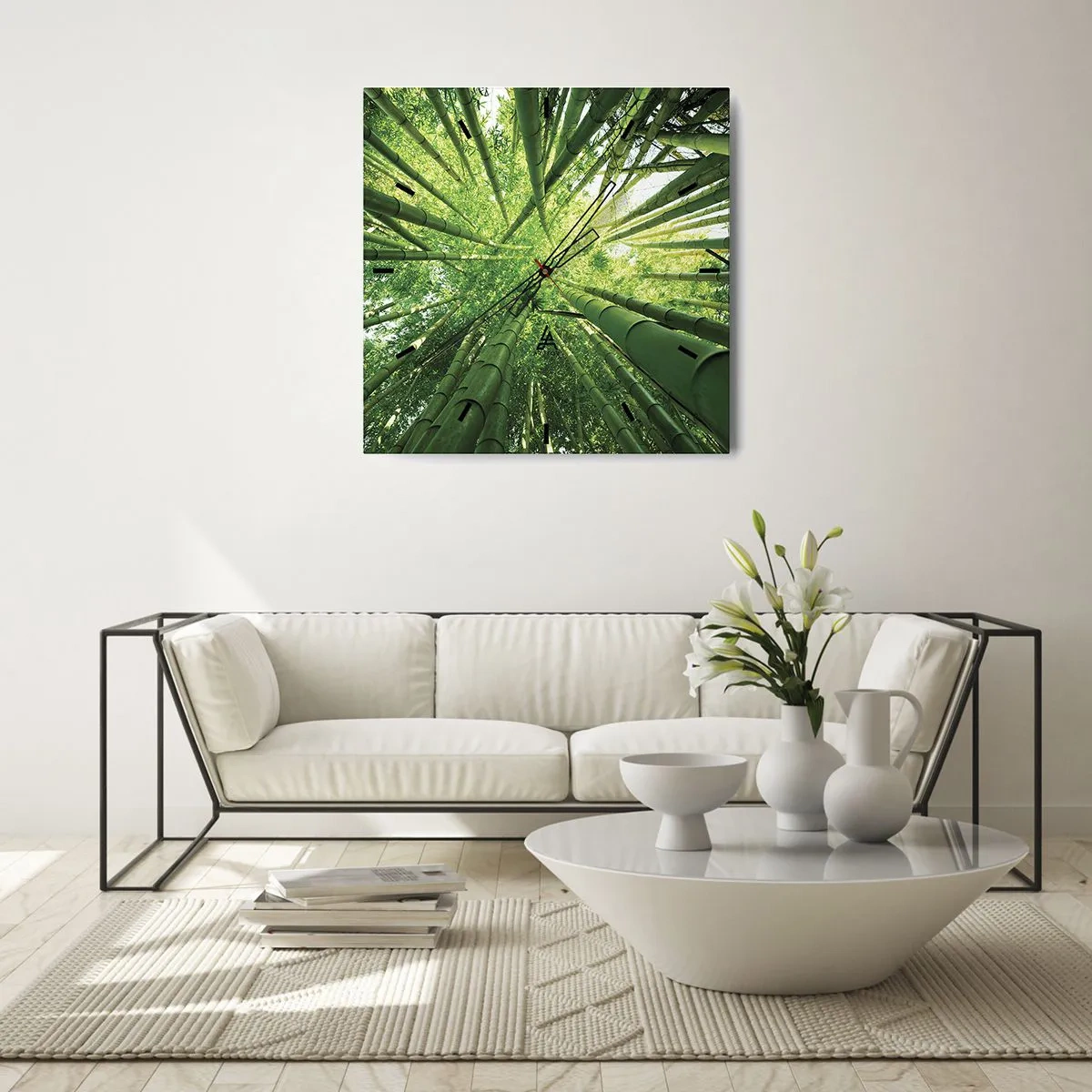 Falióra, Óra - Egy bambuszligetben - 40x40 cm