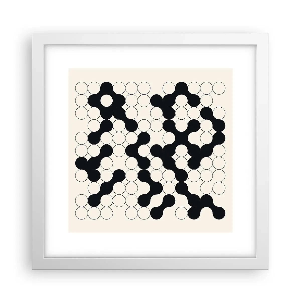 Poszter fekete keretben - Kínai játék - variáció - 30x30 cm