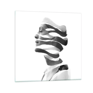 Üveg kép - Szürreális portré - 30x30 cm