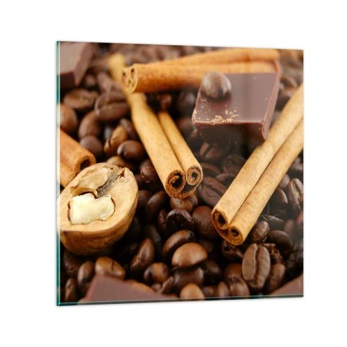 Üveg kép - Aromák koncertje - 50x50 cm