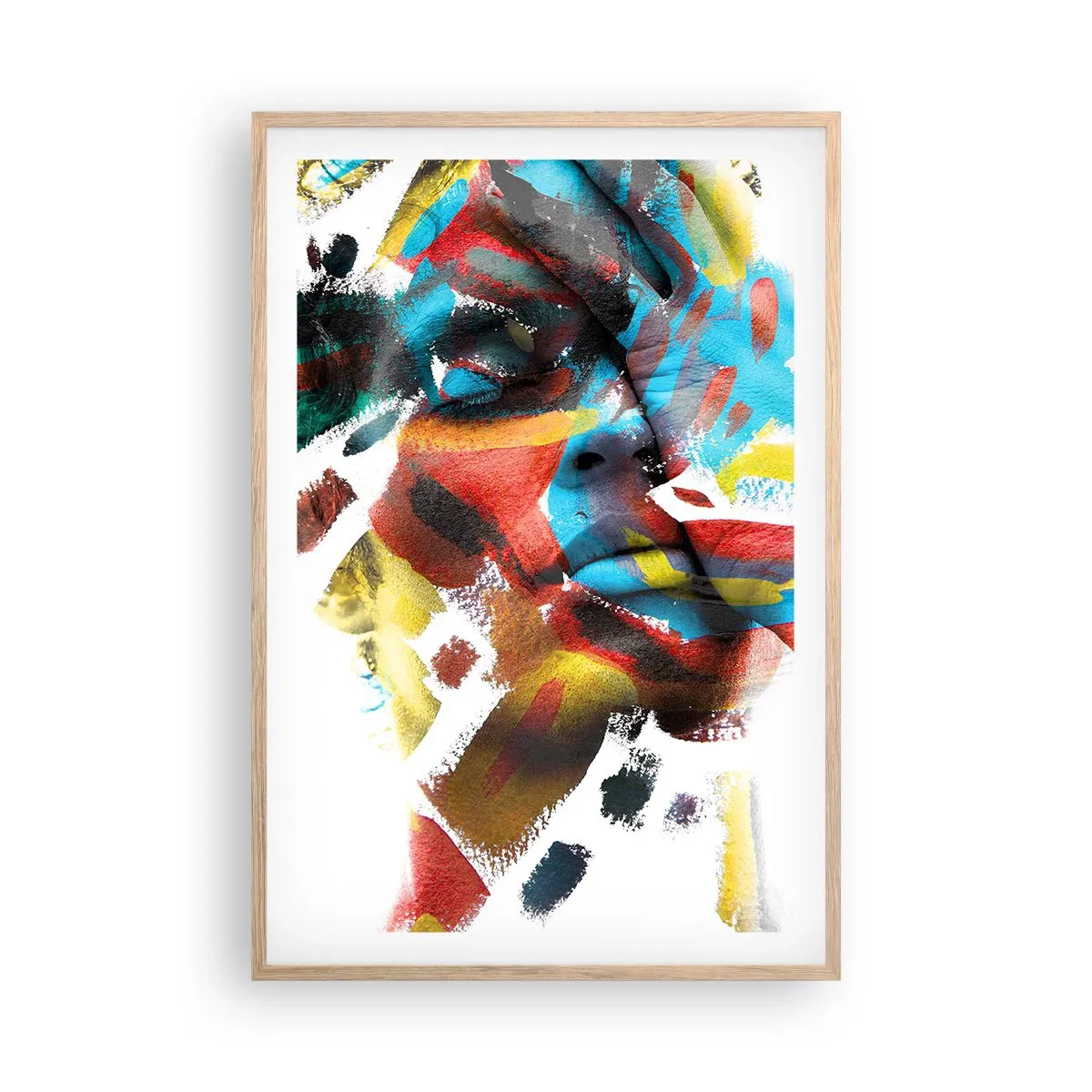 Poszter világos tölgy keretben - Színes személyiség - 61x91 cm