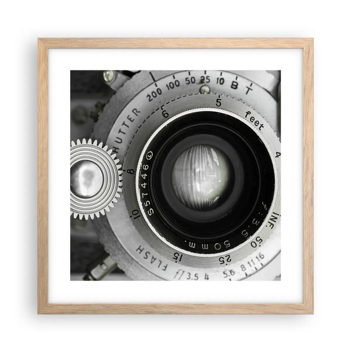 Poszter világos tölgy keretben - Történet Hollywoodról - 40x40 cm