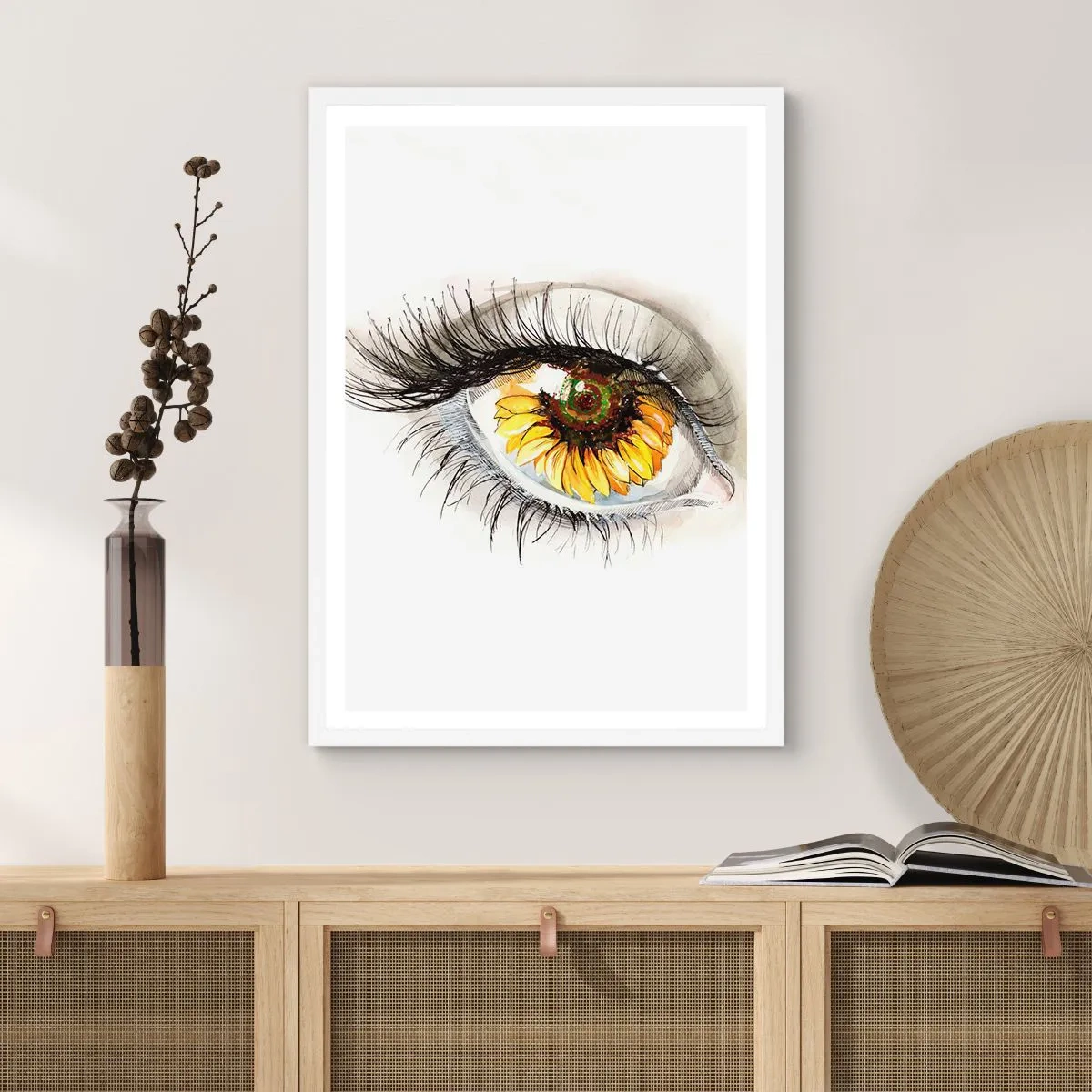 Poszter fekete keretben - Tekintet forró mint a nyár - 70x100 cm