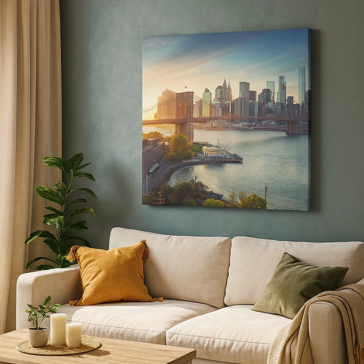 Vászonkép - Nagyváros hajnala - 30x30 cm