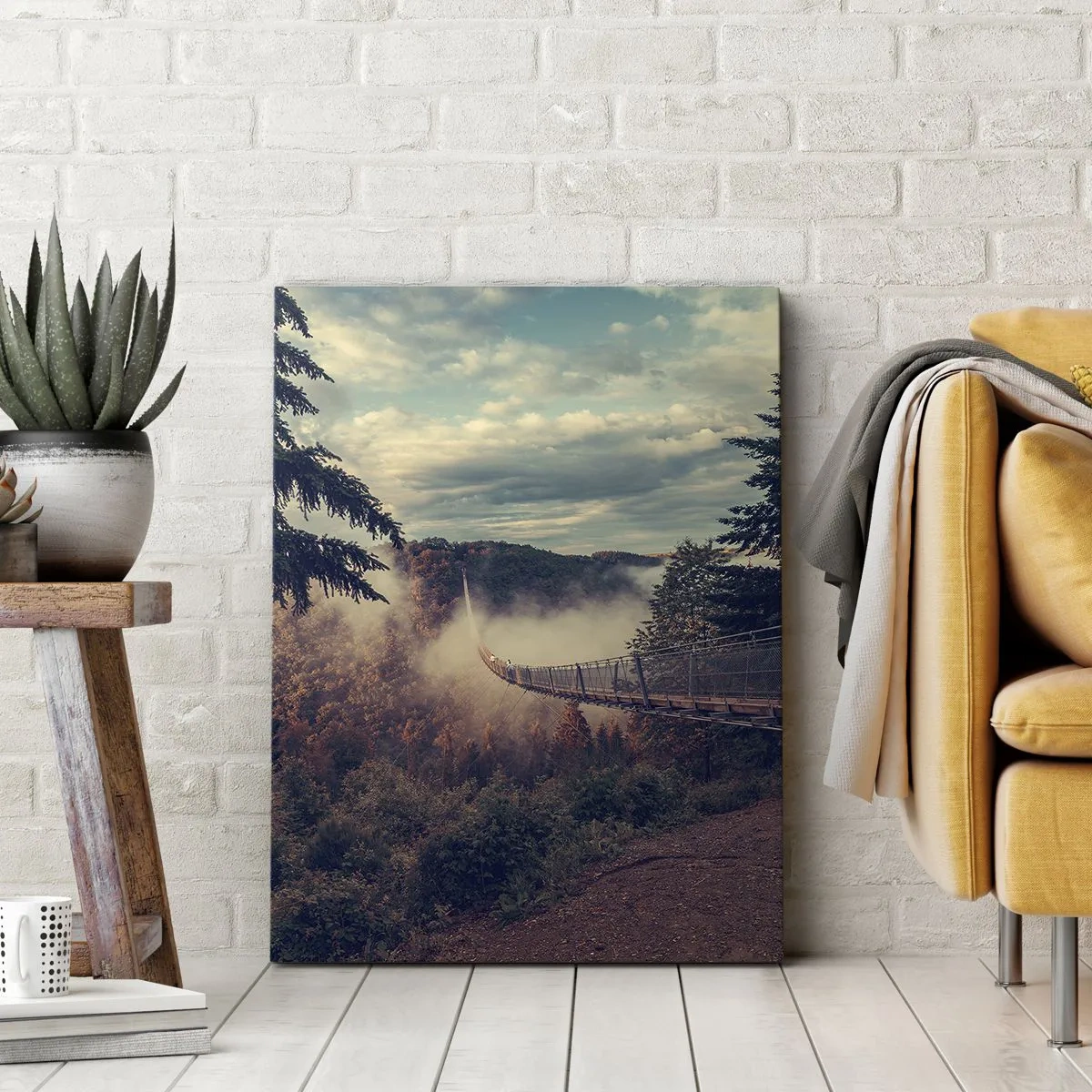 Vászonkép - Az őszi erdő felett - 55x100 cm