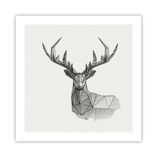 Poszter - Szarvas kubista stílusban - 50x50 cm