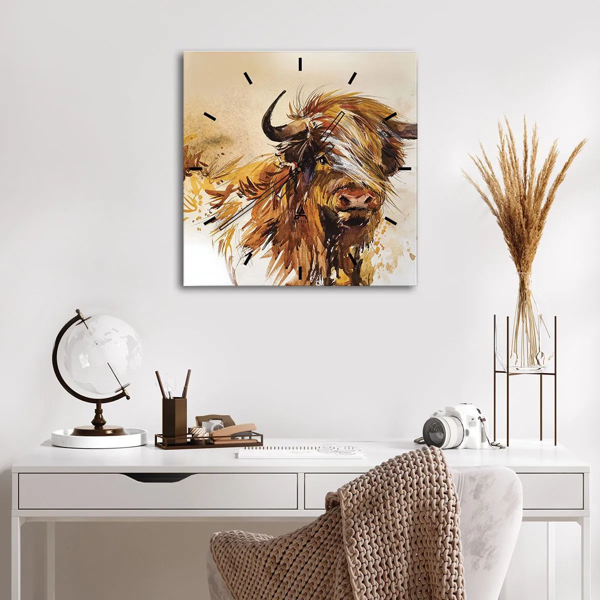 Falióra, Óra - A vadász büszkesége - 30x30 cm