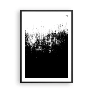 Poszter fehér keretben - Absztrakt kompozíció fekete-fehérben - 50x70cm - És a győztes ... - Modern fali dekoráció nappalihoz és hálószobához ARTTOR