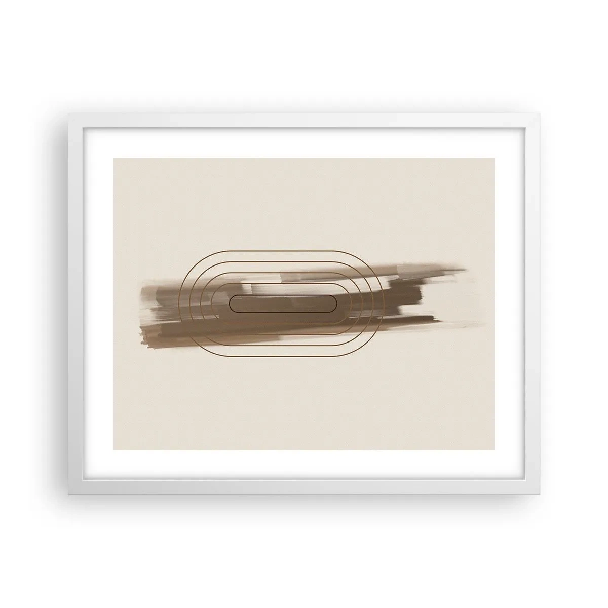 Poszter fekete keretben - Szürke fuvallat - 50x40 cm