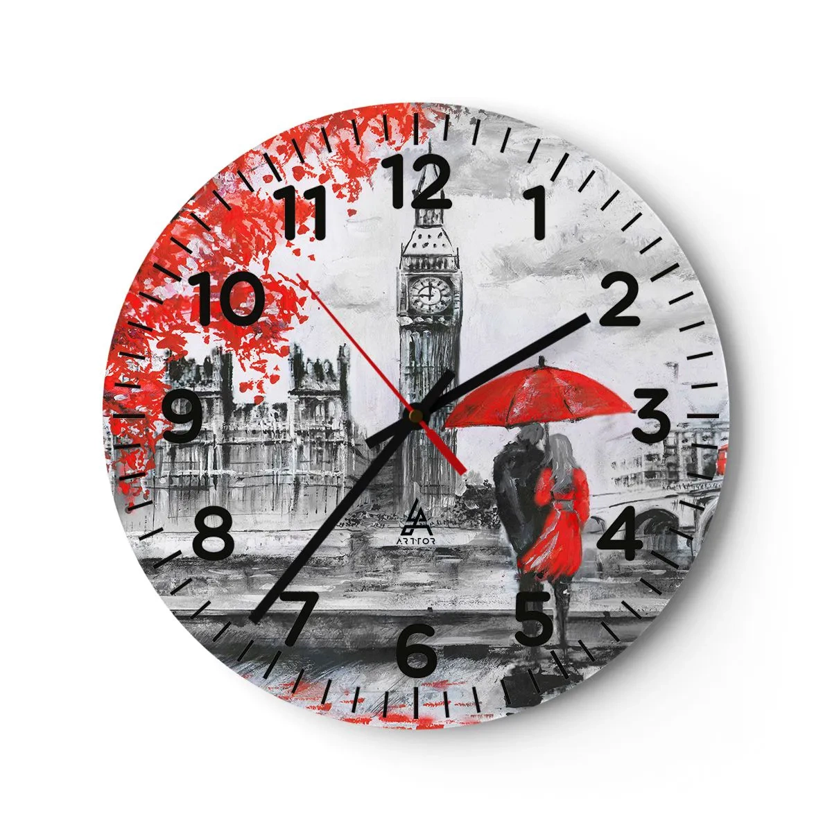 Falióra, Óra - Szerelmesek Londonban - 30x30 cm